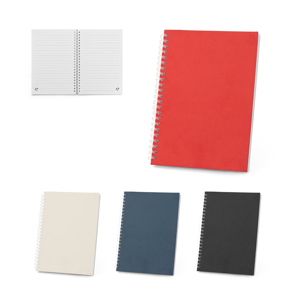 SCHILLER. A5-notitieboekje met flexibele kaft, gemaakt van 100% gerecycled papier.