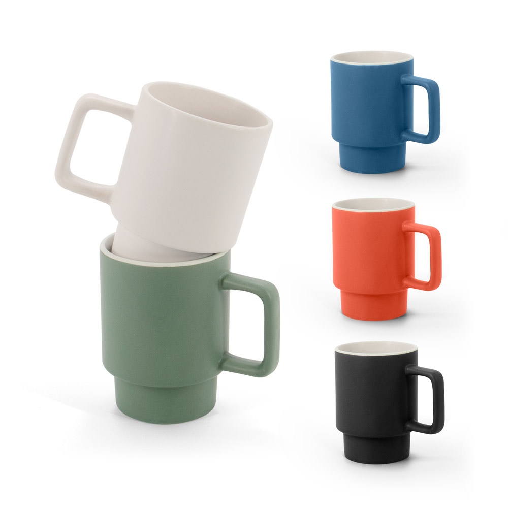 KUERTEN. Keramische mok met een matte afwerking, 330 ml.