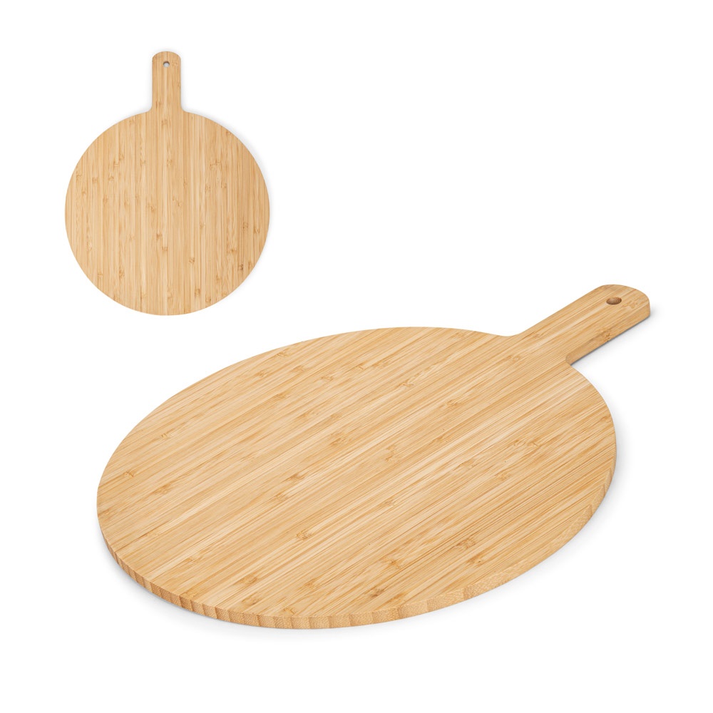 CHEESANO. Ronde bamboe snijplank.