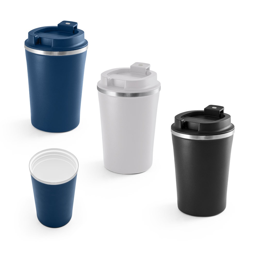 PHELPS CERAMIC. Reisbeker van roestvrij staal met keramische binnenkant, 470 ml.