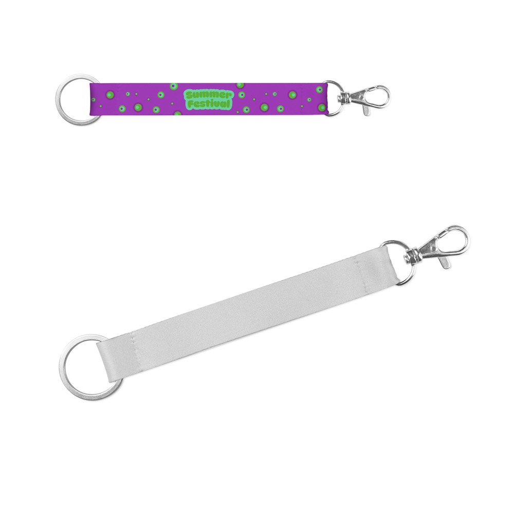 CRAWLEY. SUBLIMATION Short II DUO Lanyard Set (20 mm) with 32 mm ring and 20 mm trigger carabiner.