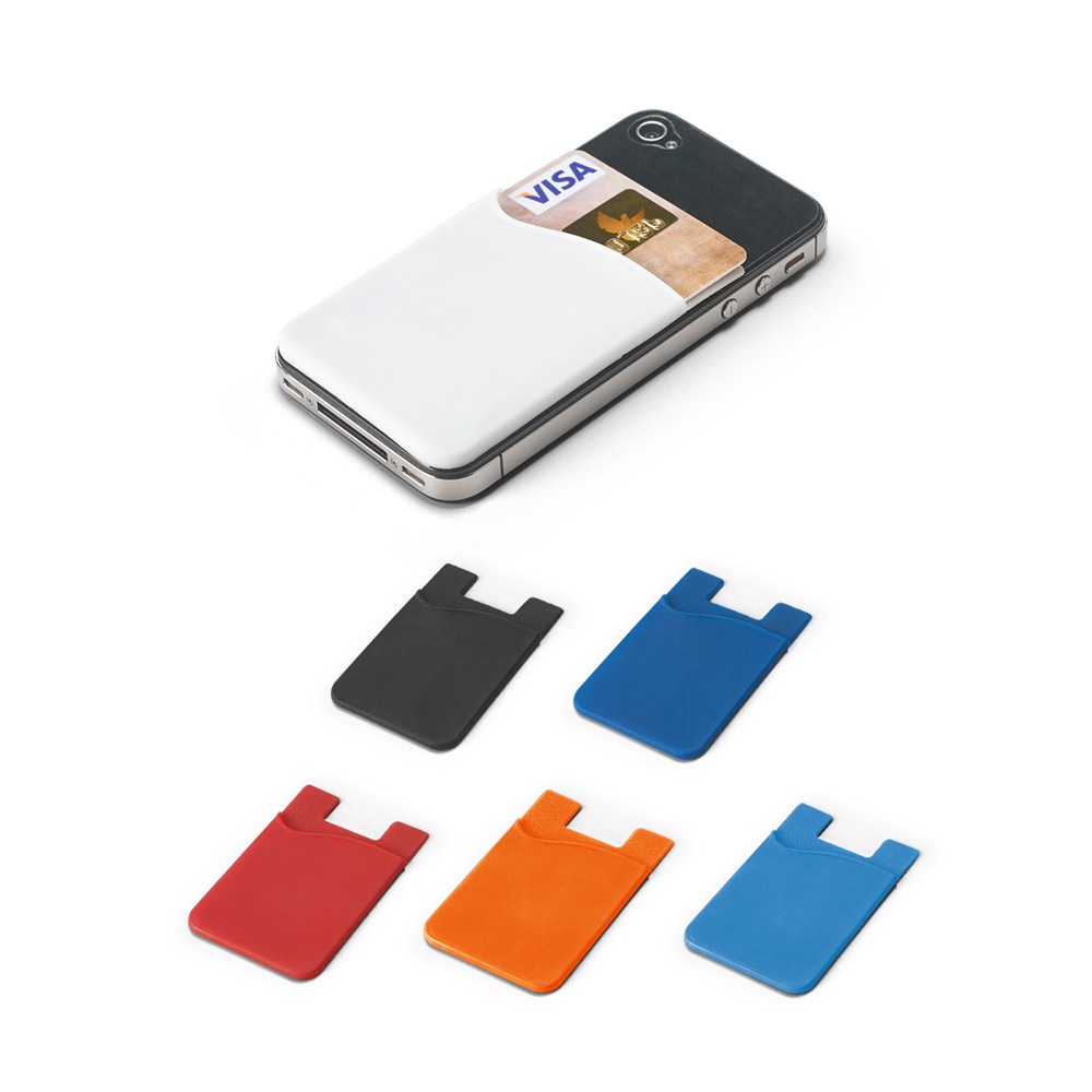 SHELLEY. Siliconen kaarthouder voor smartphone.