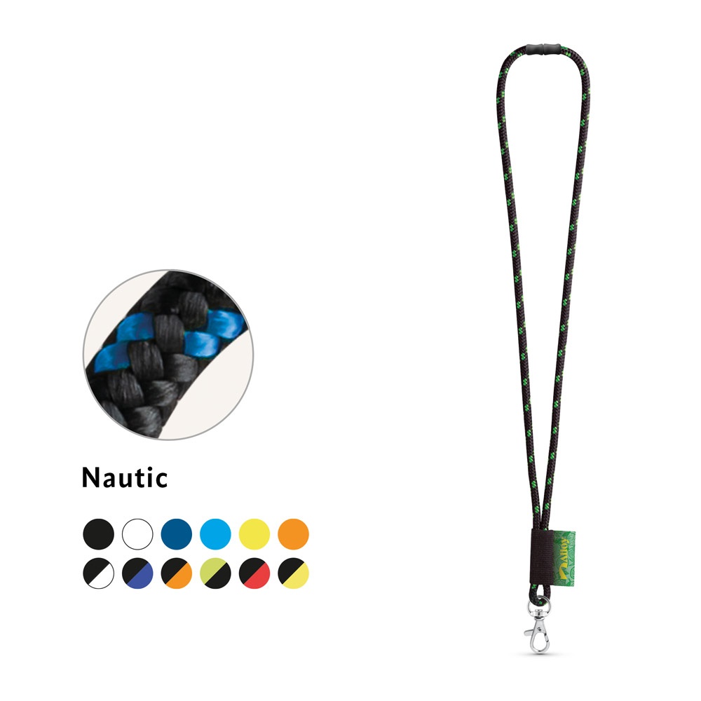 MANSFIELD. NAUTIC Lanyard Set, Long (Ø 7 mm), with 9 mm lever snap hook and Ø 7 mm safety lock.