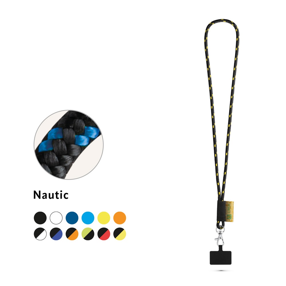 STAFFORD. NAUTIC Lanyard Set Long (Ø 7 mm) with 9 mm lever snap hook and mobile phone holder