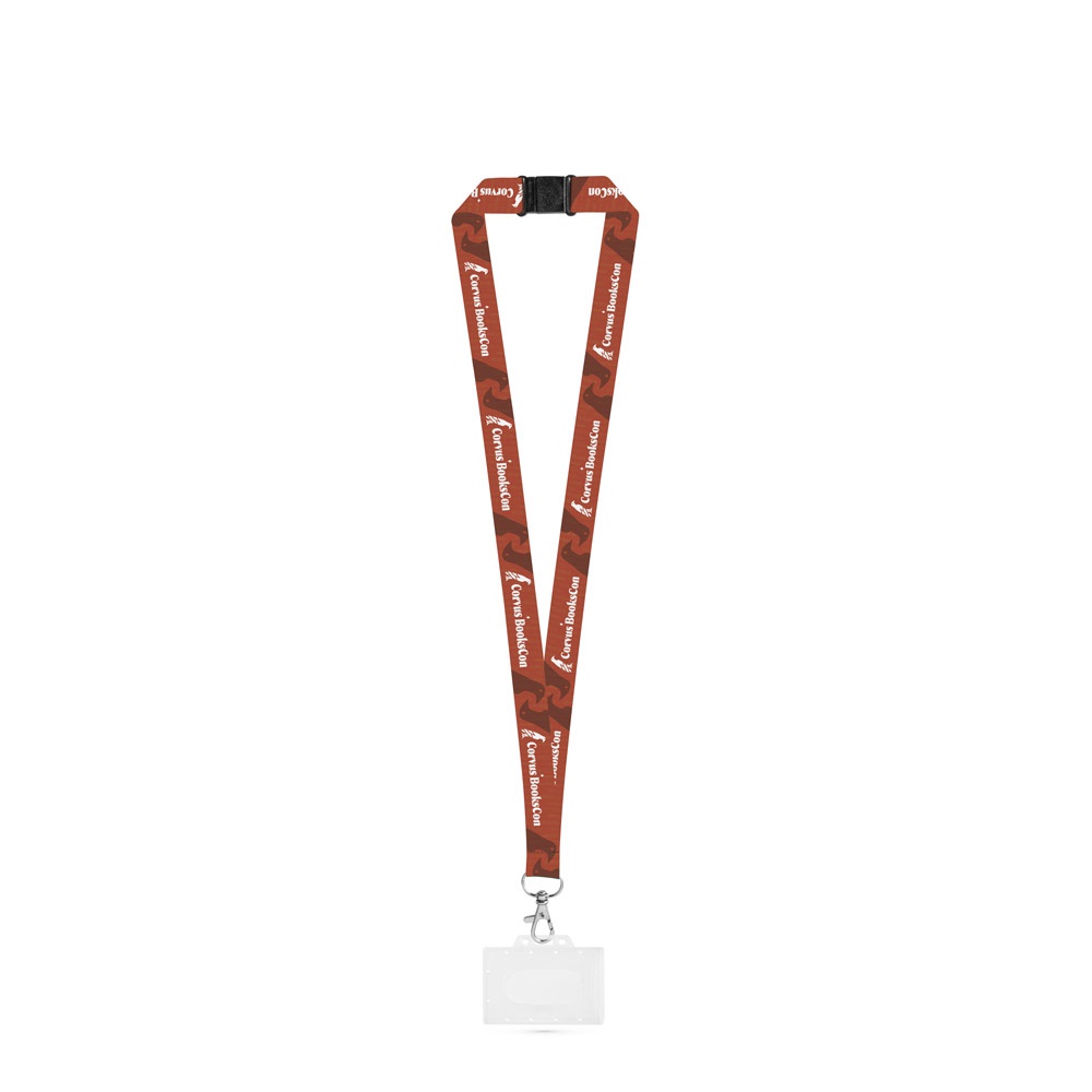CARLISLE. SUBLIMATION Lanyard Set Long II (20mm) with 20mm trigger snap hook, safety lock and rigid badge holder 91 x 68mm