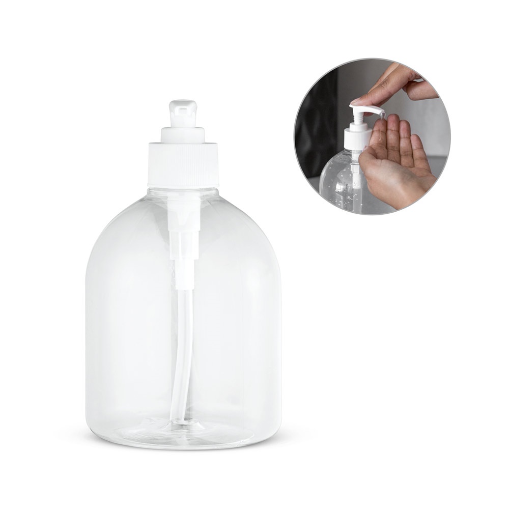 REFLASK 500. 500 mL PET and PP bottle with dispenser