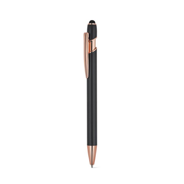 NEIL ROSE. Ballpoint pen made of recycled aluminum (100% rAL), with a matte finish and blue ink. - 103 - Black