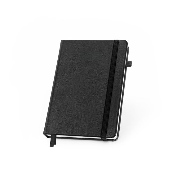 HEANEY. Water-based PU notebook with integrated monthly planner and lined pages. - 103 - Black