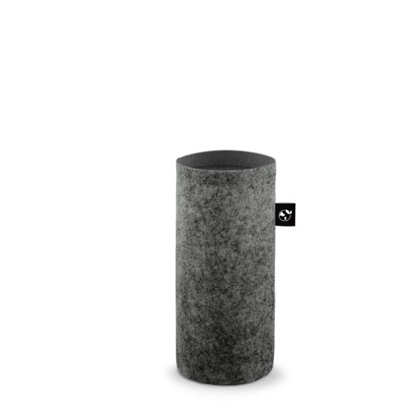 STOREY. Recycled felt sleeve (100% rPET) ideal for water bottles - 133 - Dark gray