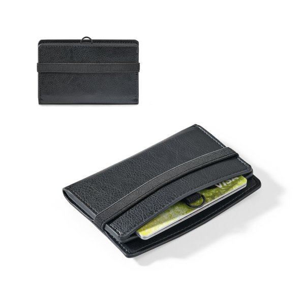 GLENN. PU card holder with elastic closure