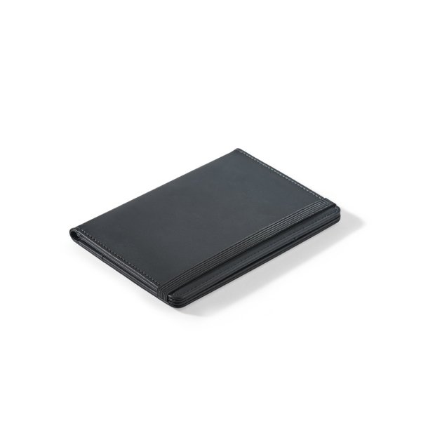 BRAM. PU passport holder with elastic closure and multiple pockets. - 103 - Black