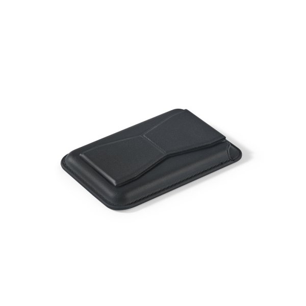 CONNOR. Magnetic card holder in faux leather, easily attaches to the back of your phone and offers RFID protection. - 103 - Black