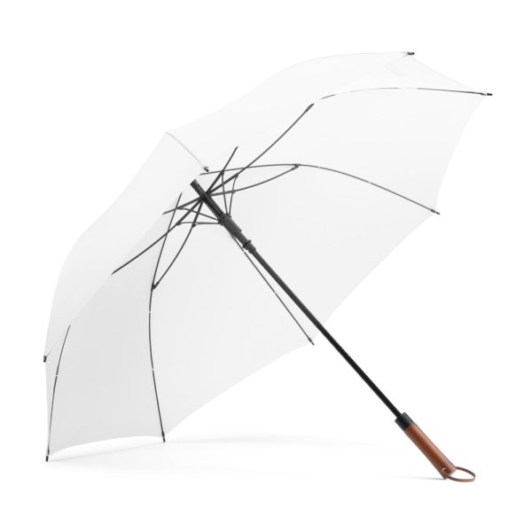 MATEO. Large pongee umbrella (30") - 106 - White