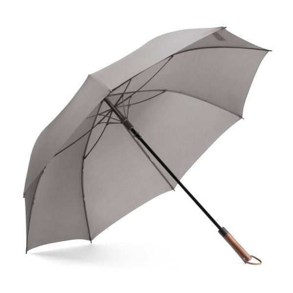 MATEO. Large pongee umbrella (30") - 113 - Grey