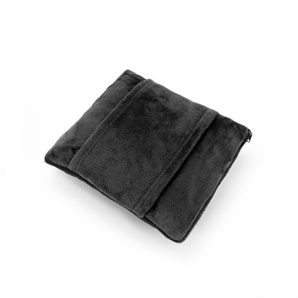 SNUGGY. 3-in-1 set van zachte, pluche stof (220 g/m²), ideaal voor op reis. - 103 - Zwart