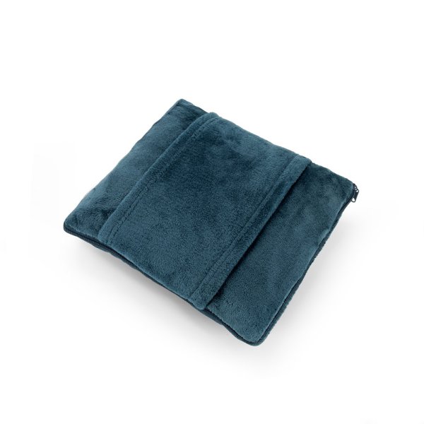 SNUGGY. 3-in-1 set van zachte, pluche stof (220 g/m²), ideaal voor op reis. - 104 - Blauw