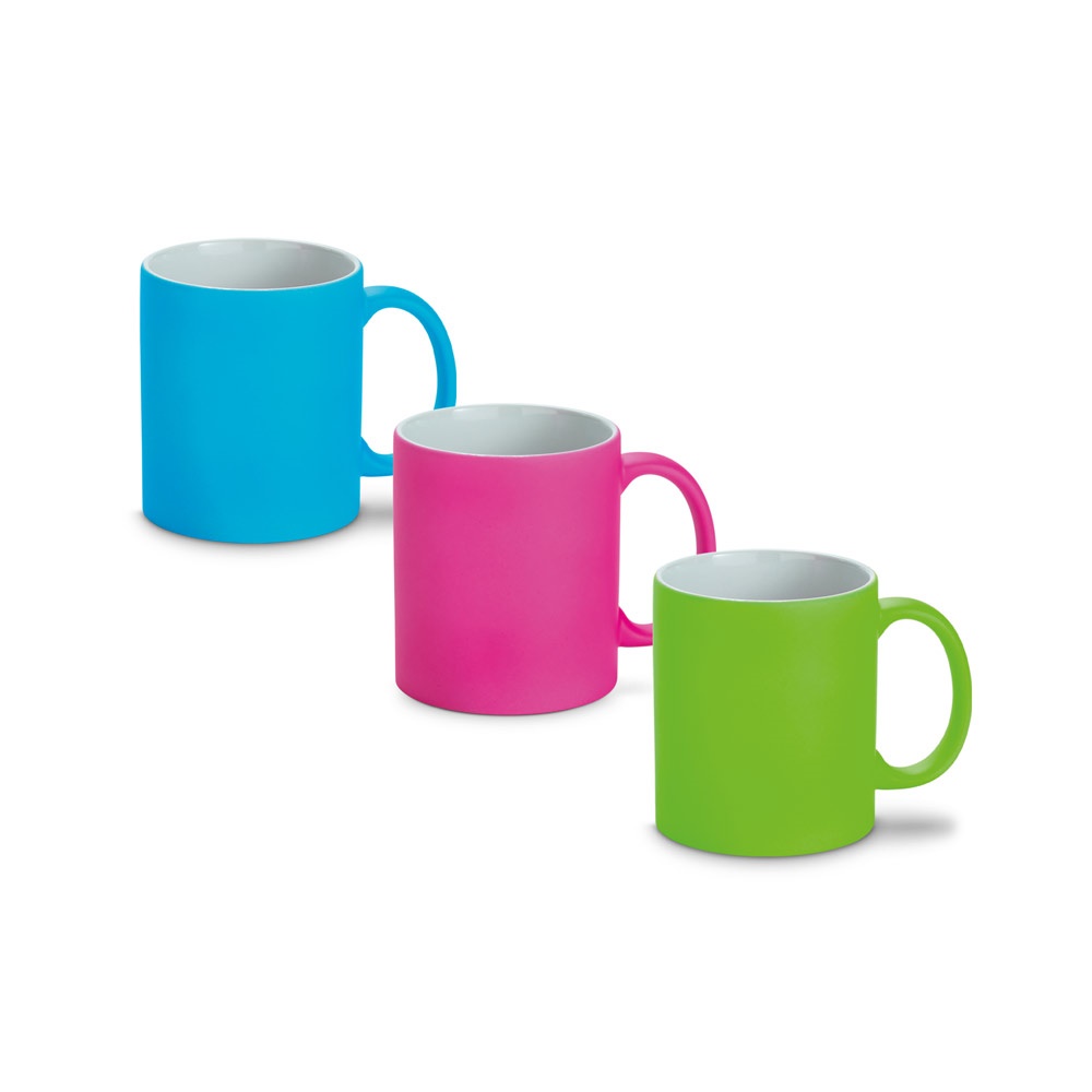 LYNCH. Neonkleurige keramische mok van 350 ml.