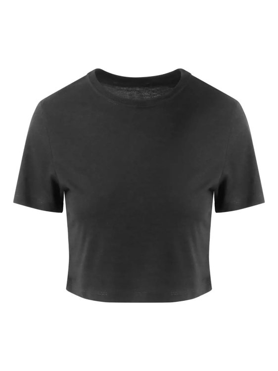 Triblend crop T-shirt voor dames - BLK - Effen zwart
