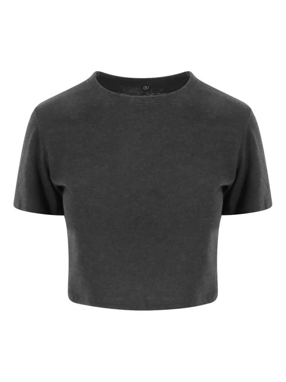 Women’s triblend crop T-shirt - HBK - Heather Black