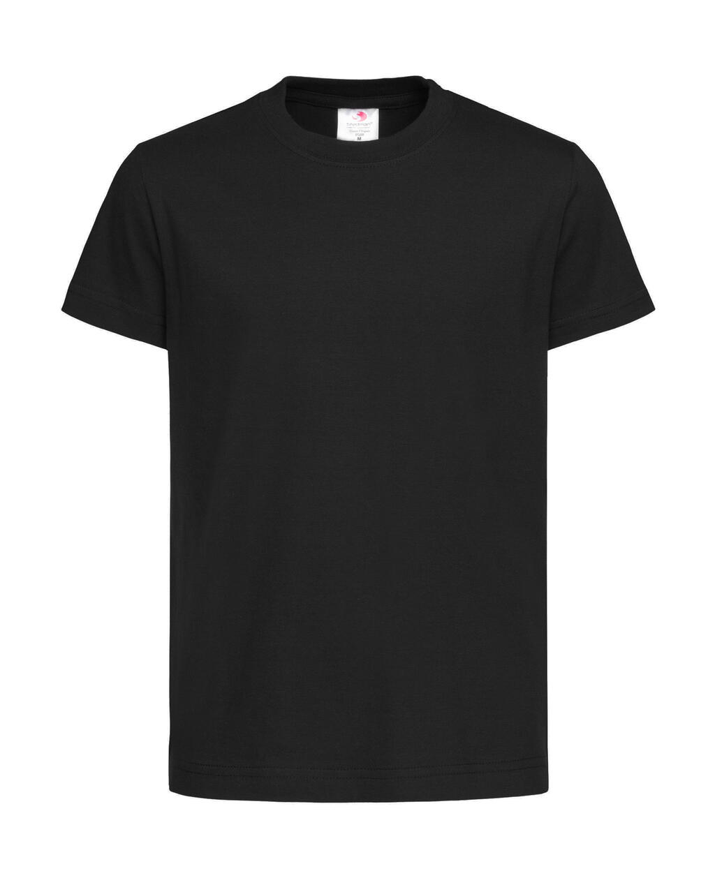 Kinder T-shirt van biologische makelij, klassiek model - BLO - Zwarte opaal
