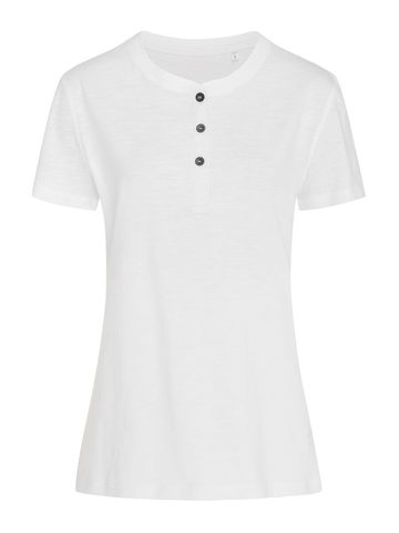 Sharon Henley t-shirt met onregelmatige structuur - WHI - Wit