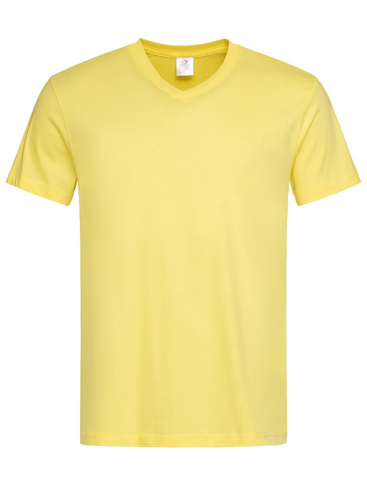 Klassieke T-shirt met V-hals - YEL - Geel