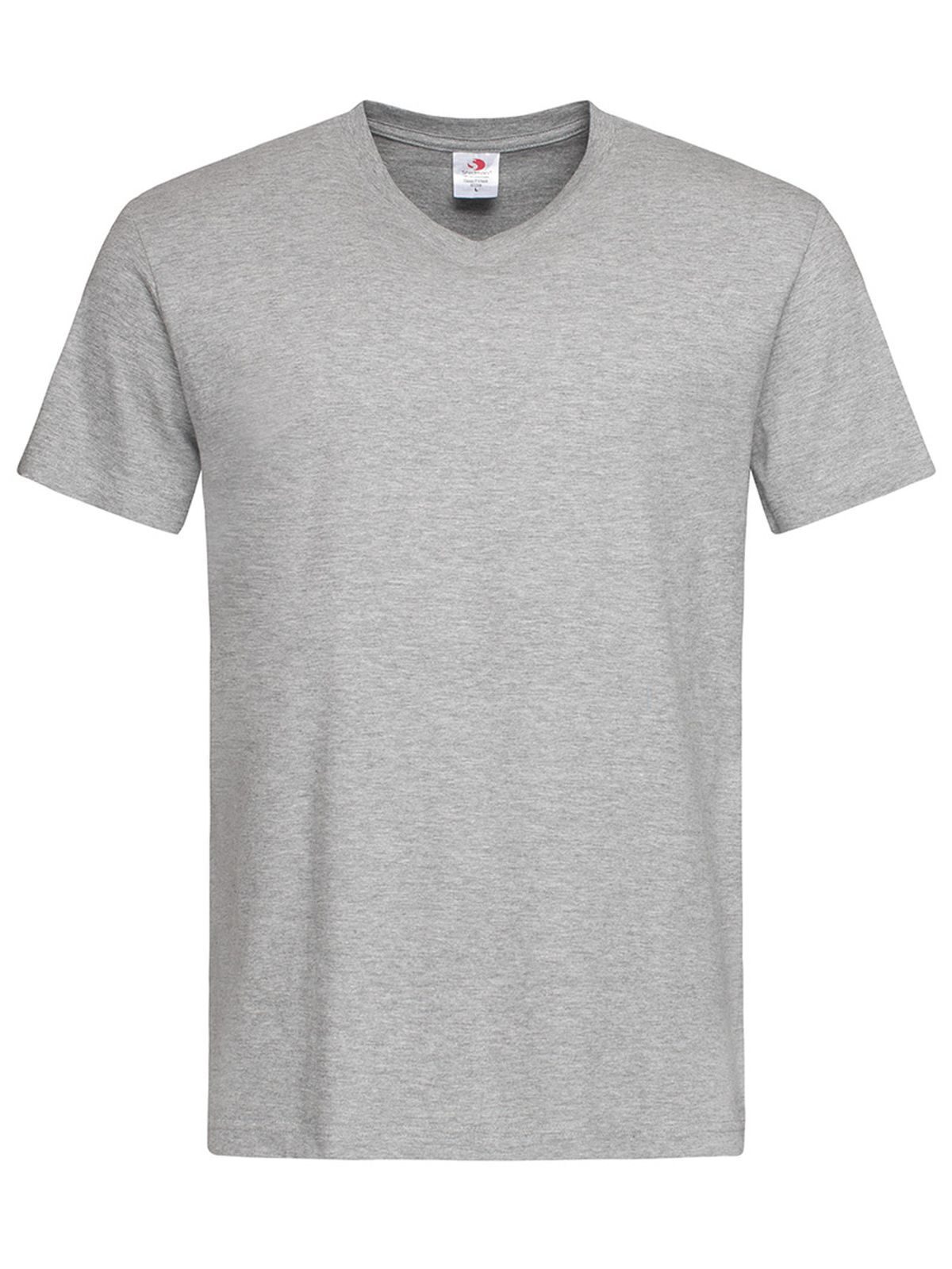 Klassieke T-shirt met V-hals - GYH - Grijze heide