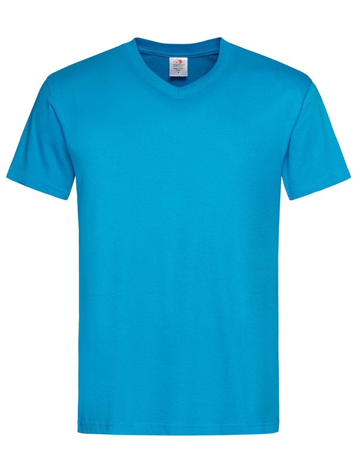 Klassieke T-shirt met V-hals - OCB - Oceaanblauw