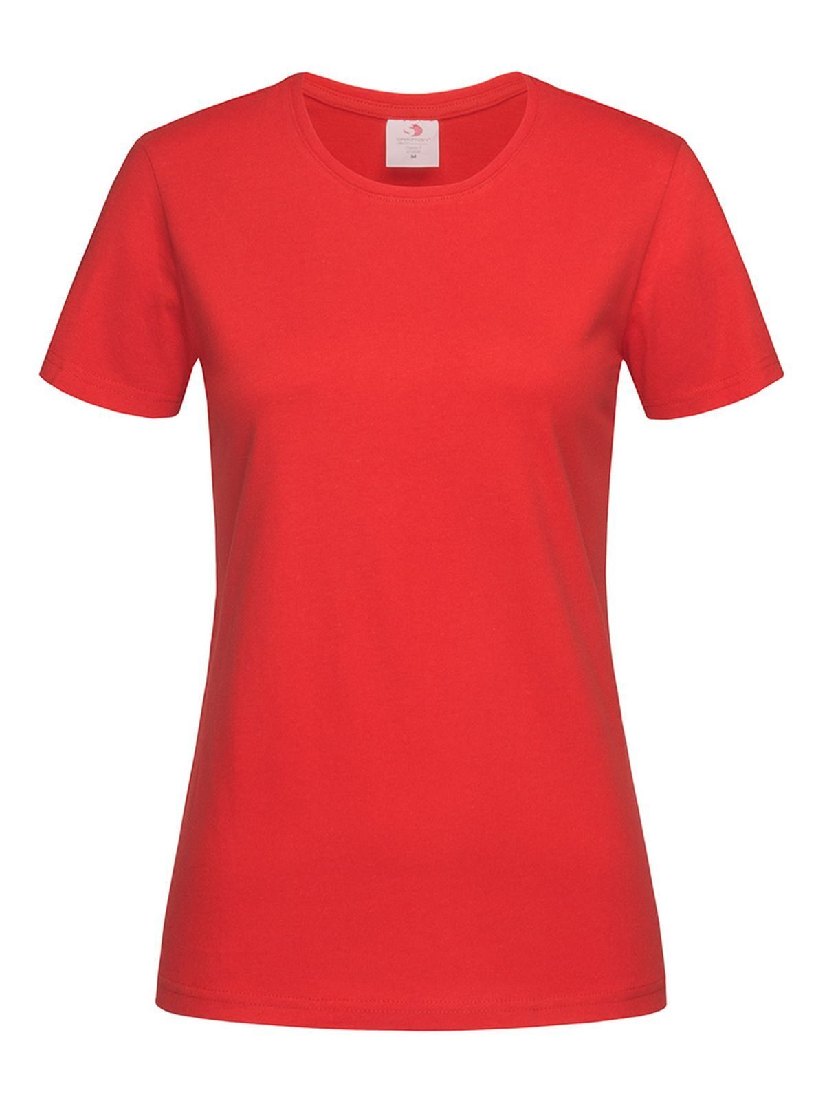 Klassieke T-shirts voor dames - SRE - Scharlakenrood