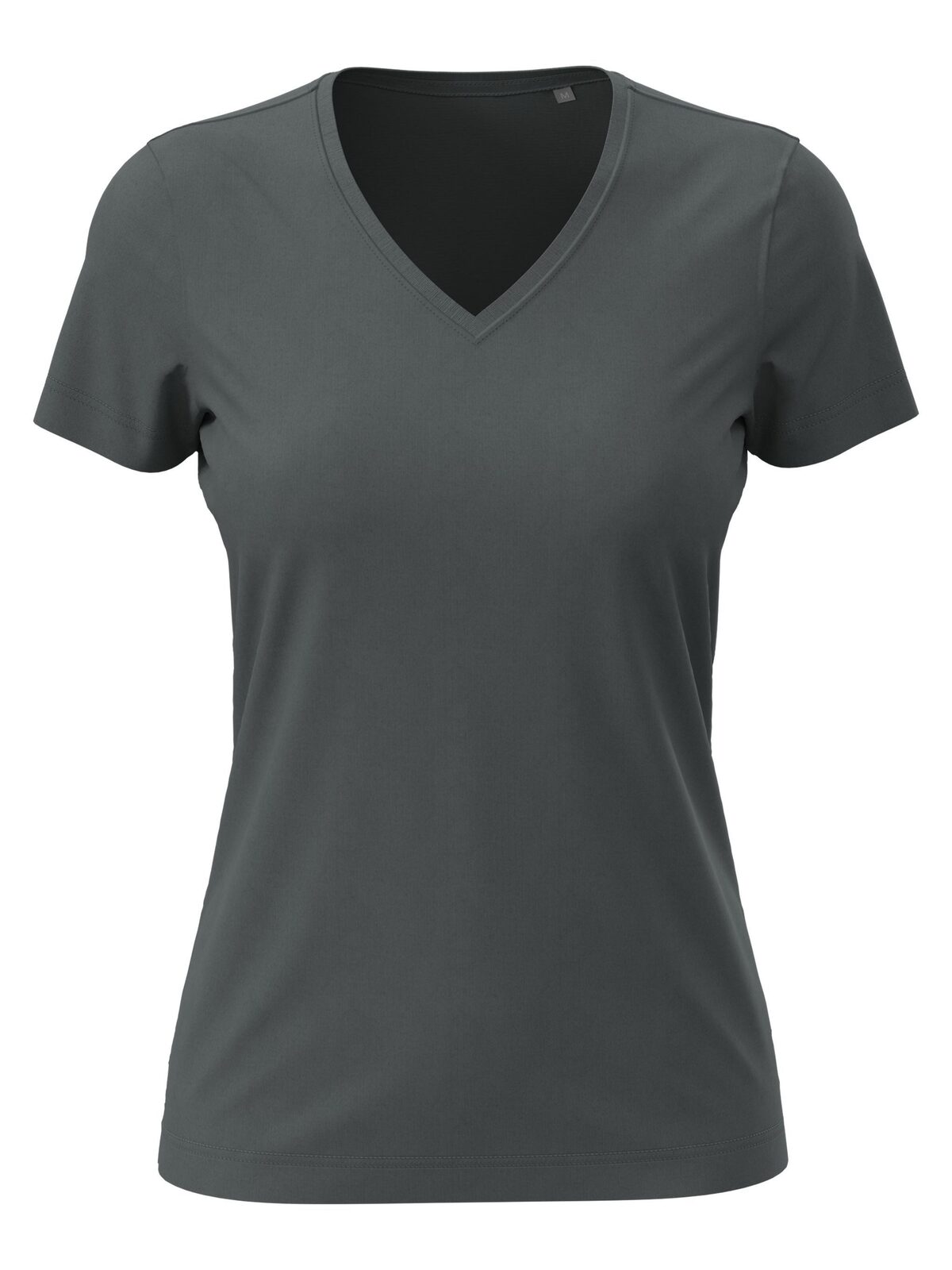 Klassieke T-shirt met V-hals voor dames - SLG - Leigrijs