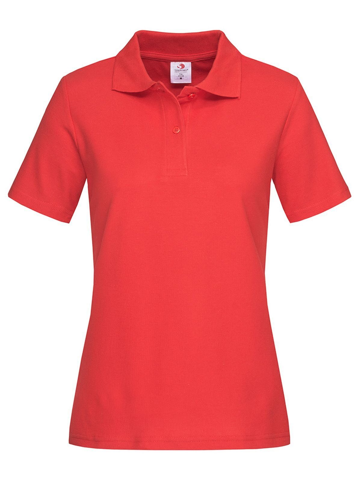 Klassieke polo voor dames - SRE - Scharlakenrood