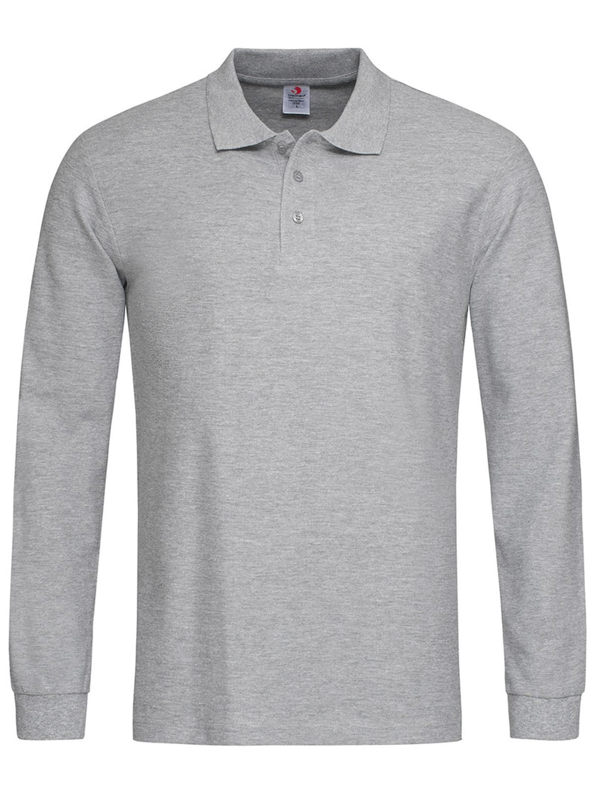 Klassieke polo met lange mouwen - GYH - Grijze heide