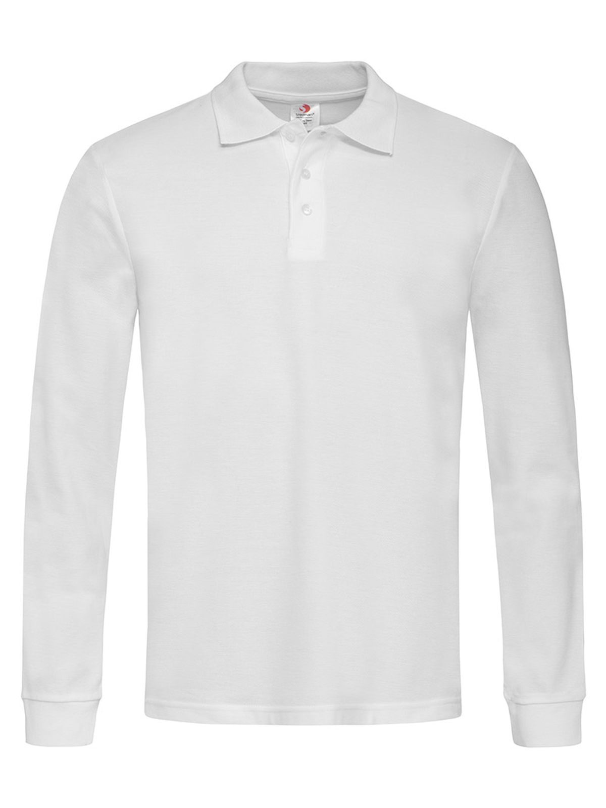 Klassieke polo met lange mouwen - WHI - Wit