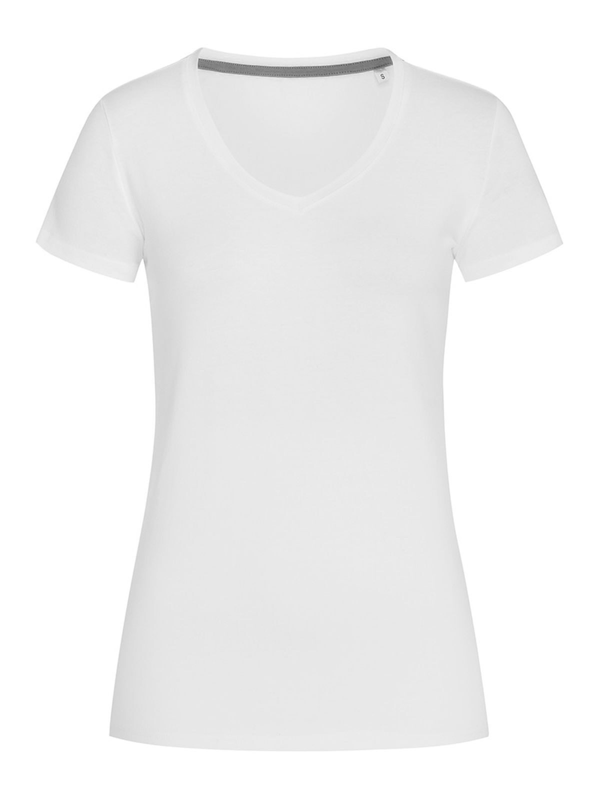 Stretch-T V-Neck Women - WHI - White