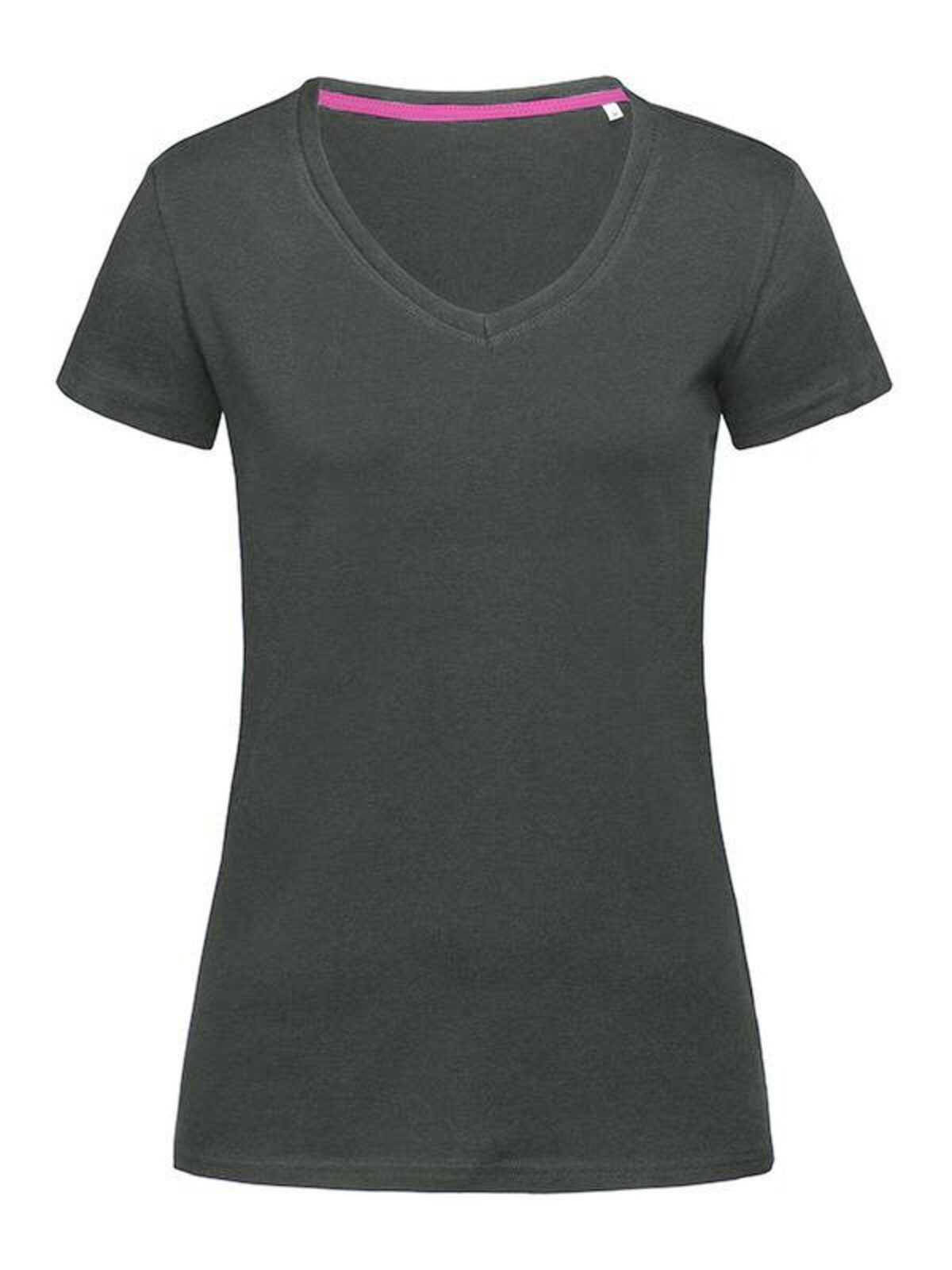 Stretch-T V-Neck Women - SLG - Slate grey