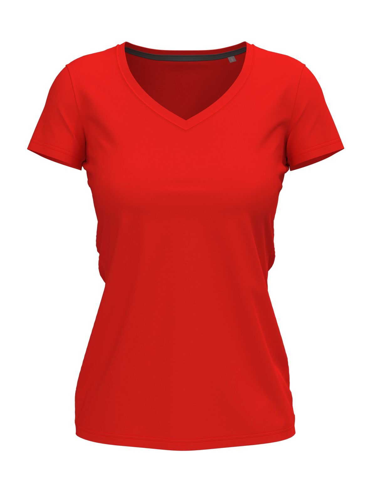 Stretch-T V-Neck Women - SRE - Scarlet red