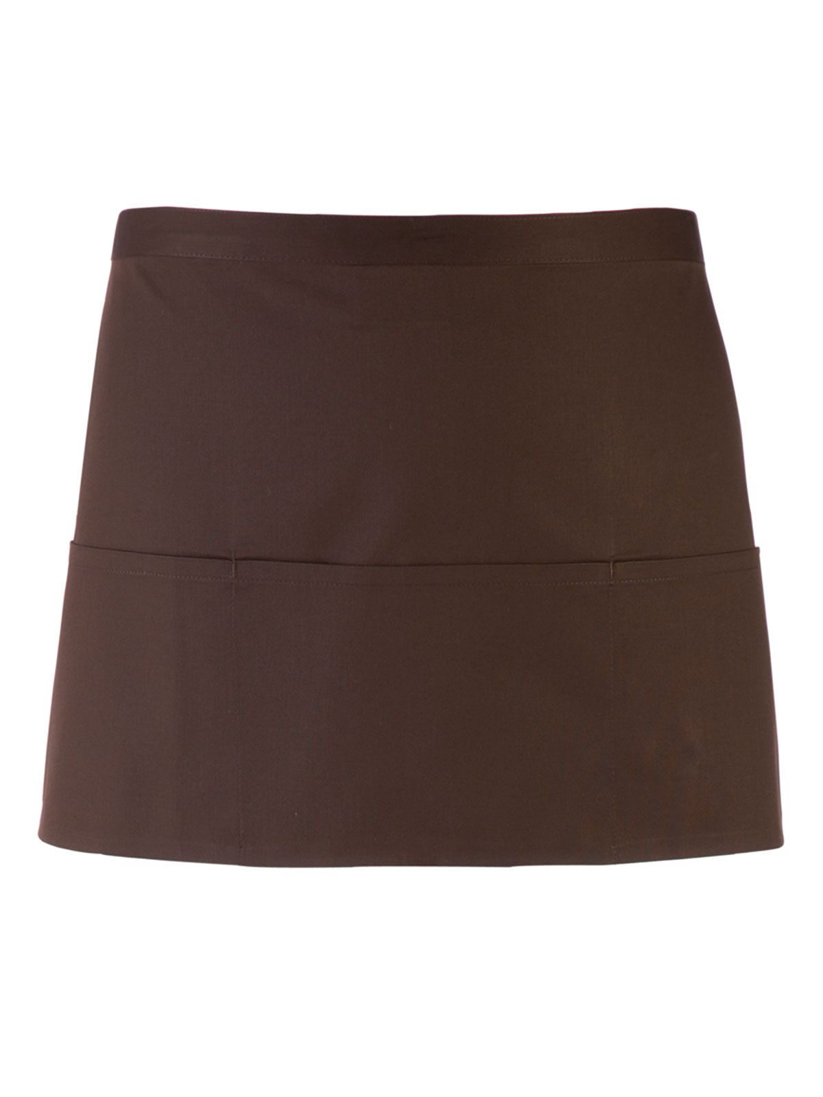 Kleurencollectie 3-zakken schort - BROW - Bruin