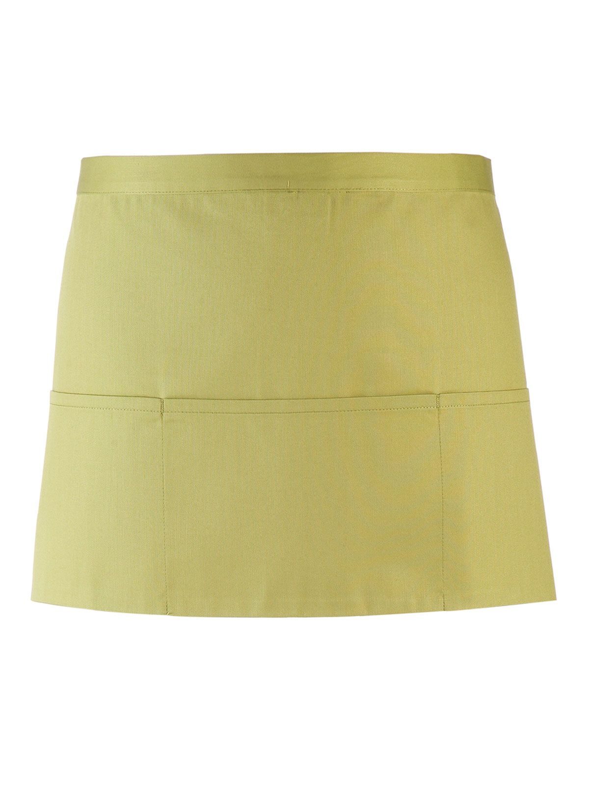 Kleurencollectie 3-zakken schort - LIME - Lime (ongeveer Pantone 382C)