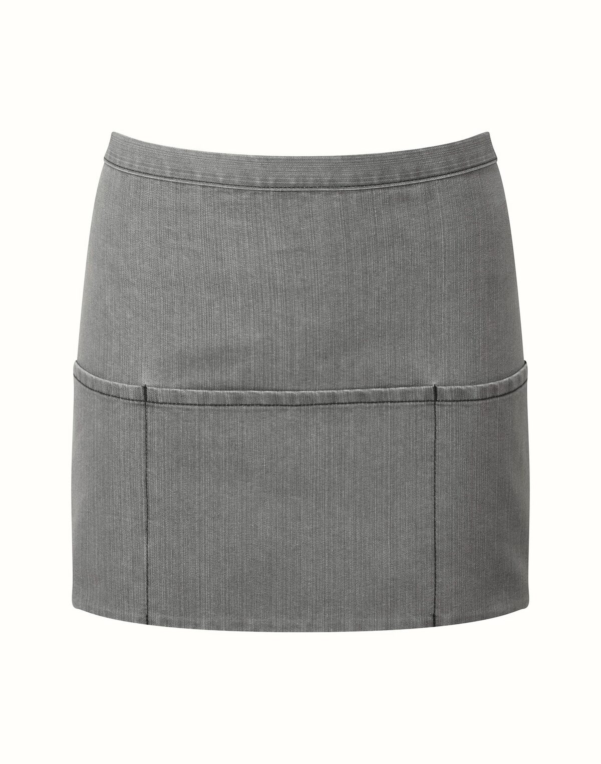 Kleurencollectie 3-zakken schort - GDEN - Grijze denim