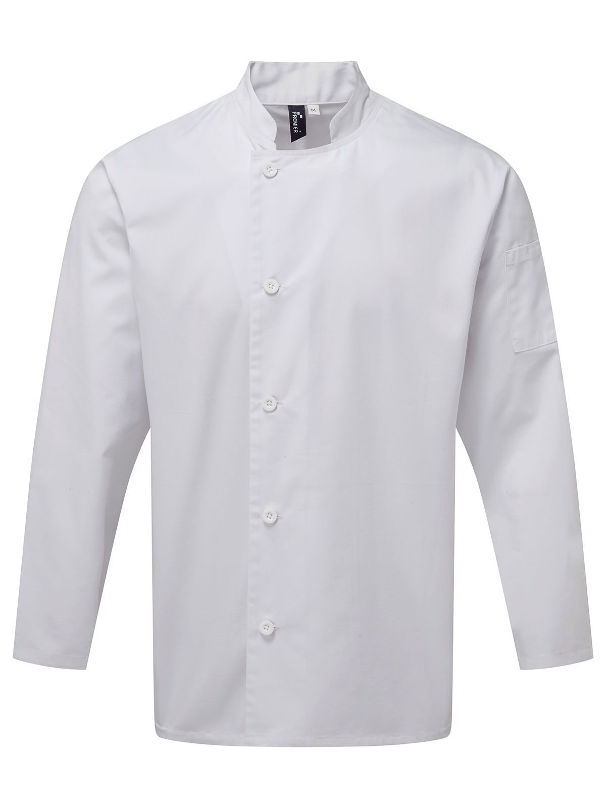 Essentiële koksjas met lange mouwen - WHIT - Wit