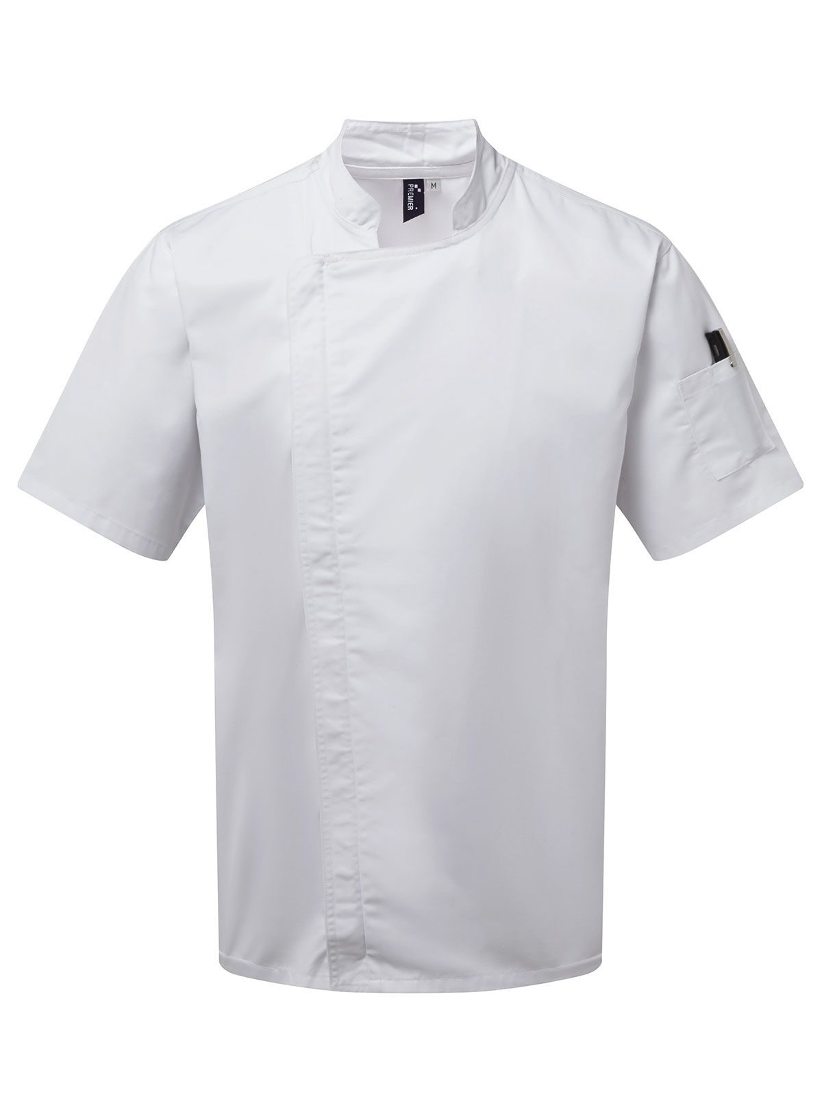 Chefkokjas met korte mouwen en ritssluiting - WHIT - Wit