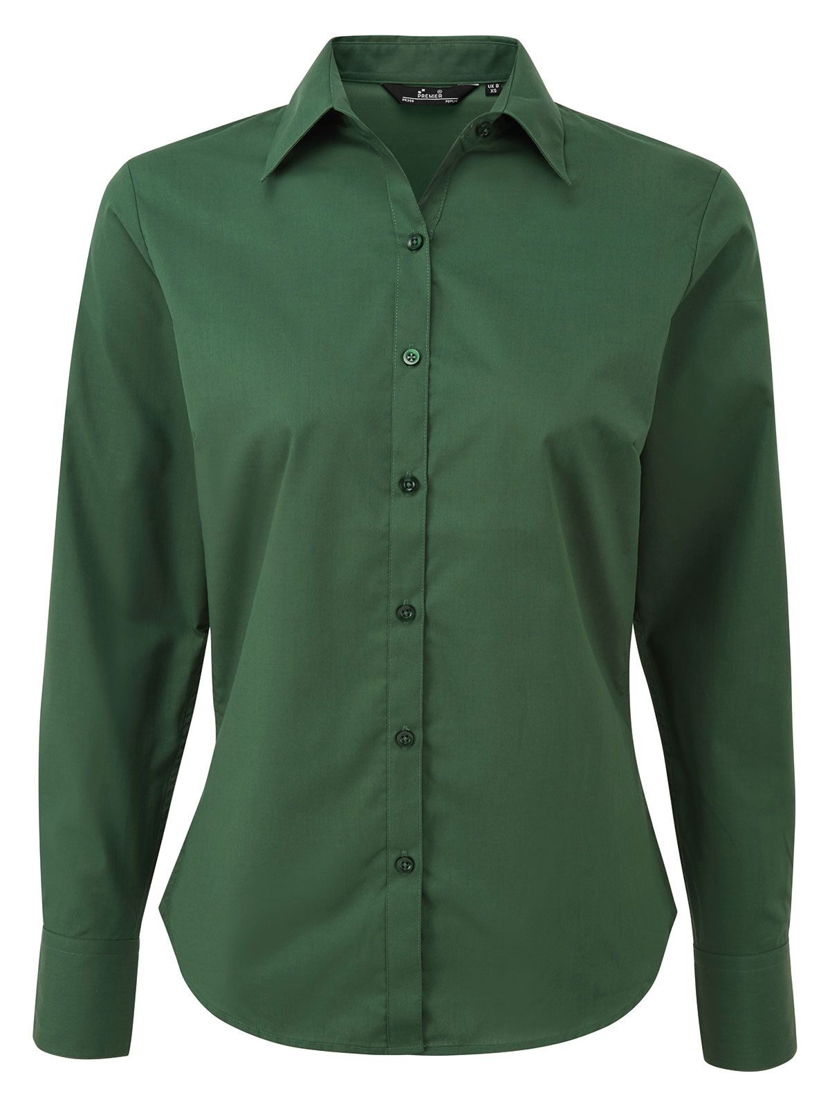 Damesblouse met lange mouwen van poplin - BOTT - Fles