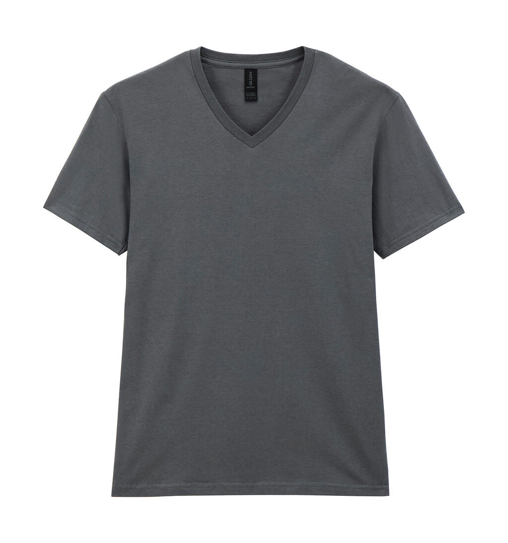 Softstyle® T-shirt met V-hals voor volwassenen - 42 - Houtskool
