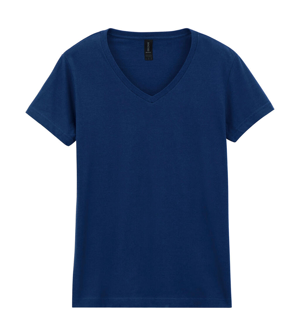 Softstyle® Dames T-shirt met V-hals - 32 - Marine