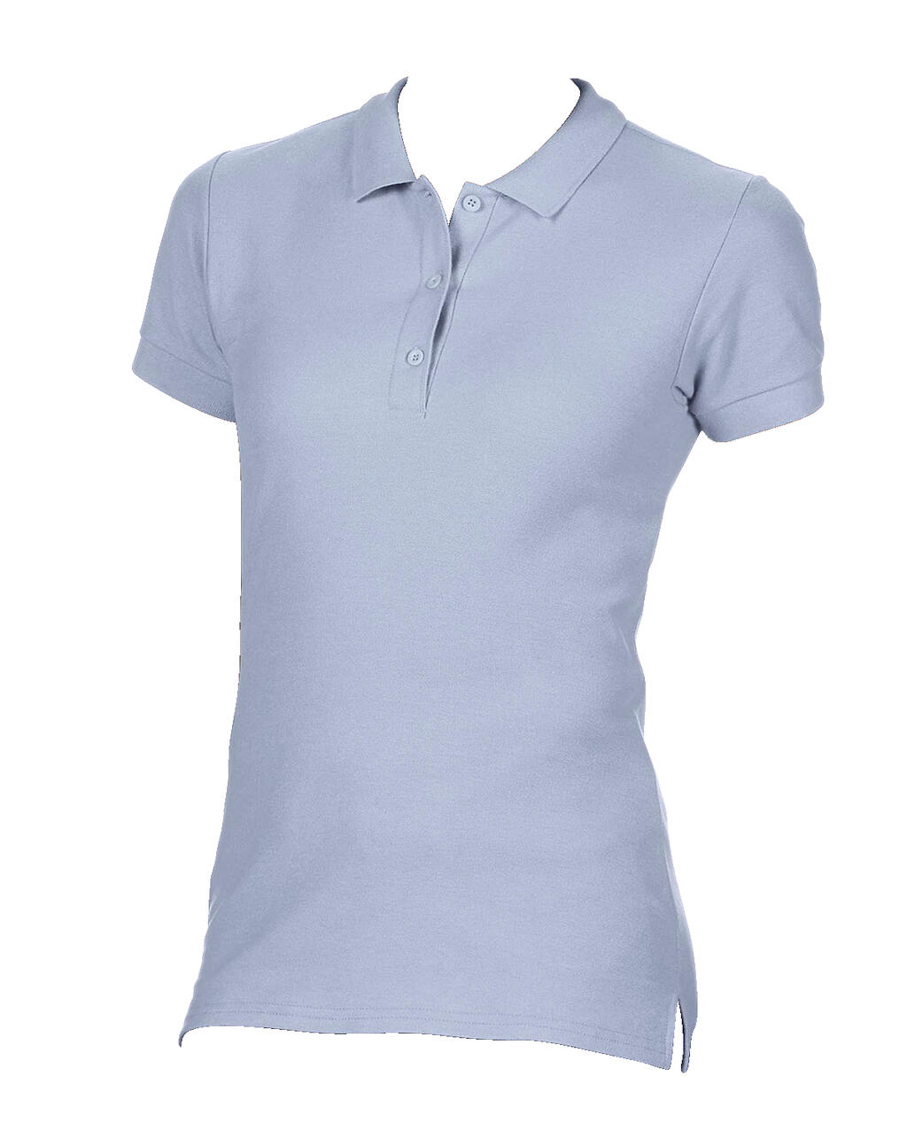 Women's Premium Cotton Double Piqué Polo Shirt - 69 - Light Blue