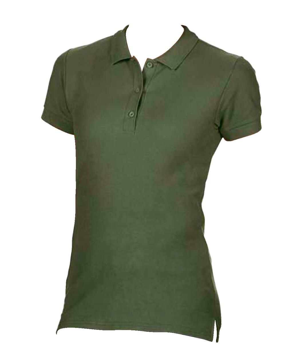 Women's Premium Cotton Double Piqué Polo Shirt - 106 - Military Green