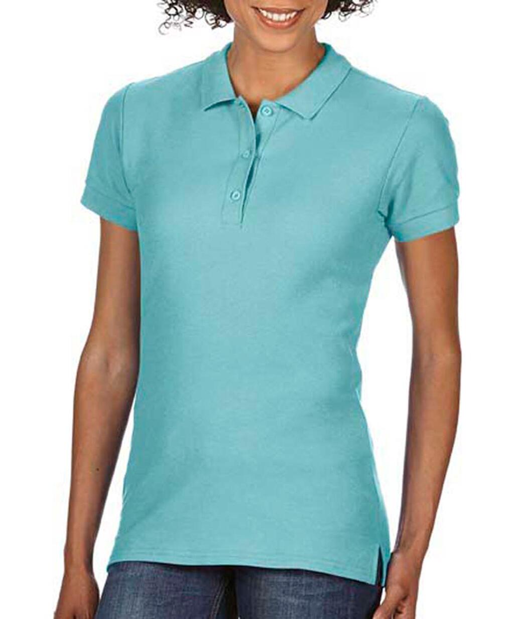 Women's Premium Cotton Double Piqué Polo Shirt - 26G - Chalky Mint