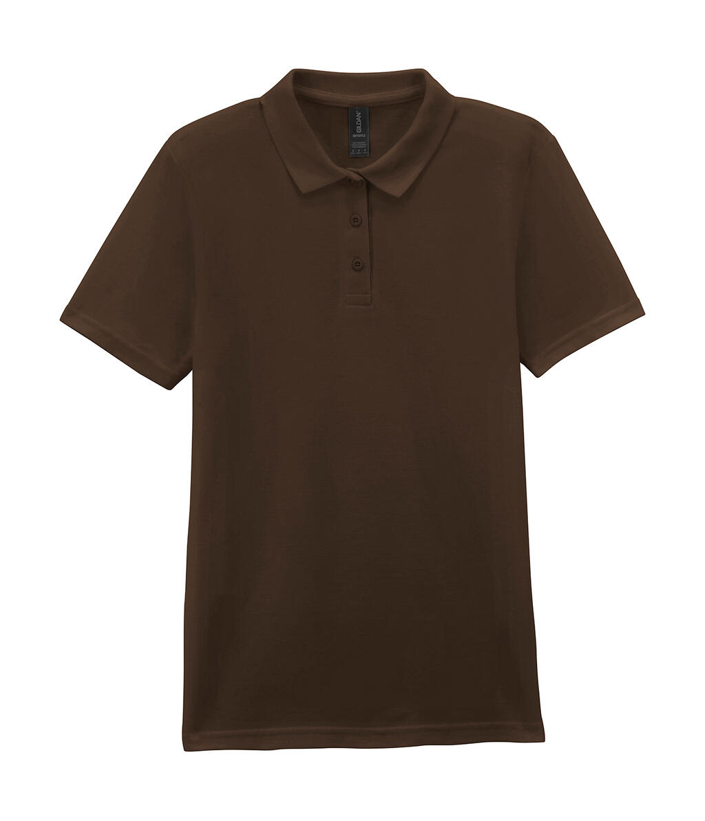 Softstyle® piquépolo voor volwassenen - 105 - Pure chocolade