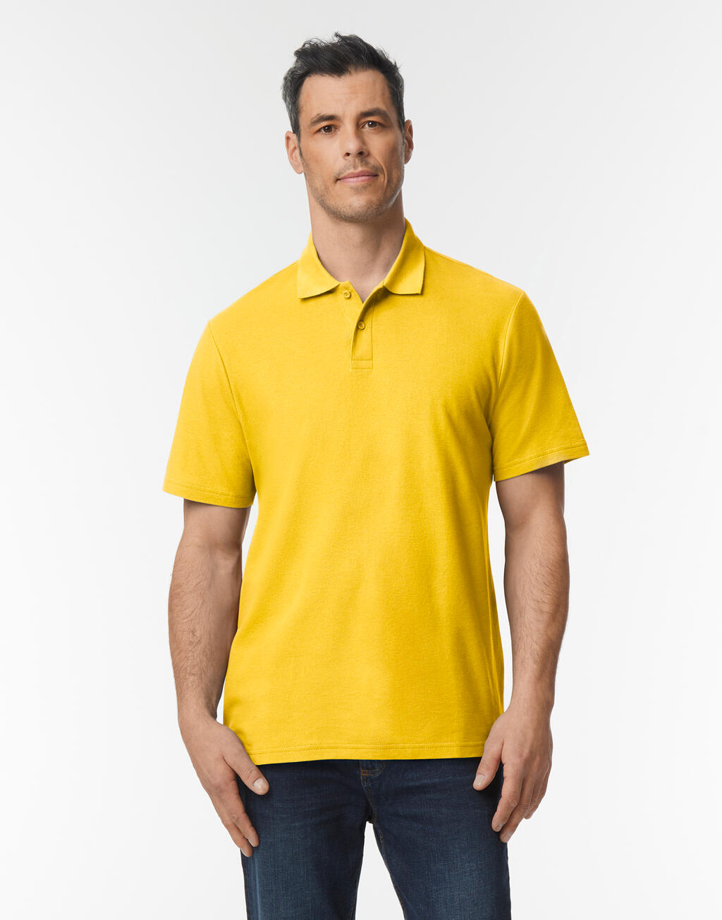 Softstyle® piquépolo voor volwassenen - 38 - Zand